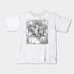 HORSEBACK RIDING GIRL Kids T-Shirt